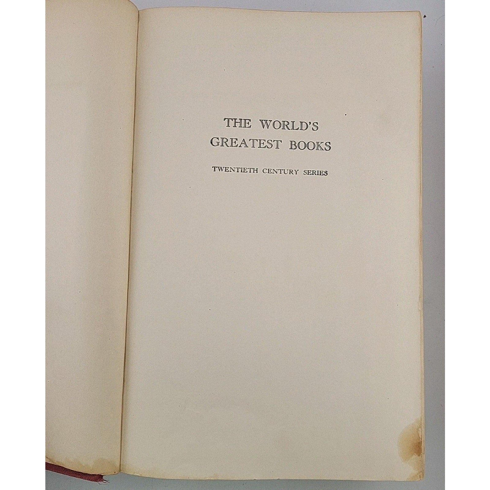 1942 The World's Greatest Books Twentieth Century Series