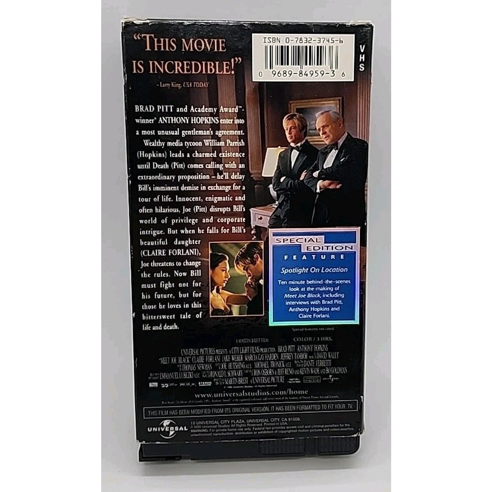 Meet Joe Black (VHS, 1999, Special Edition)