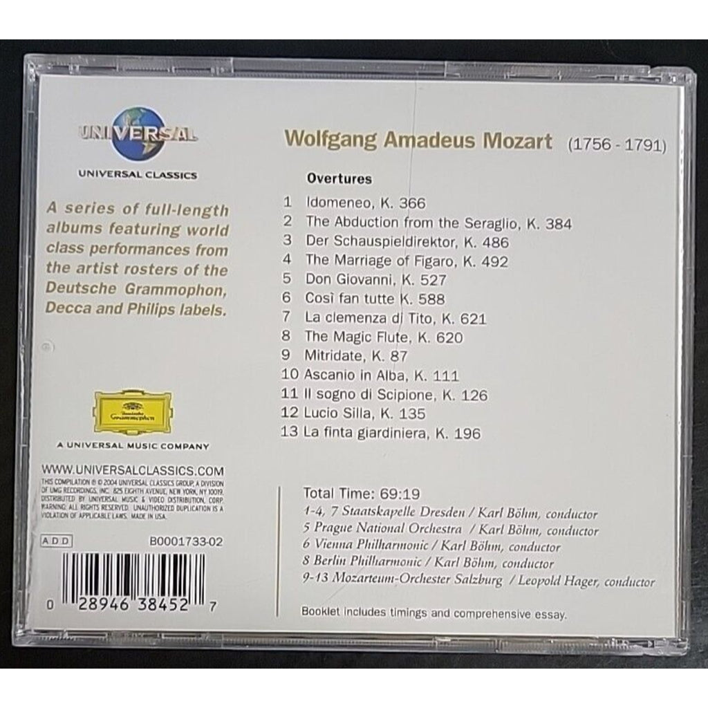 Mozart: Overtures by Various (CD, 2004, Universal Classics)