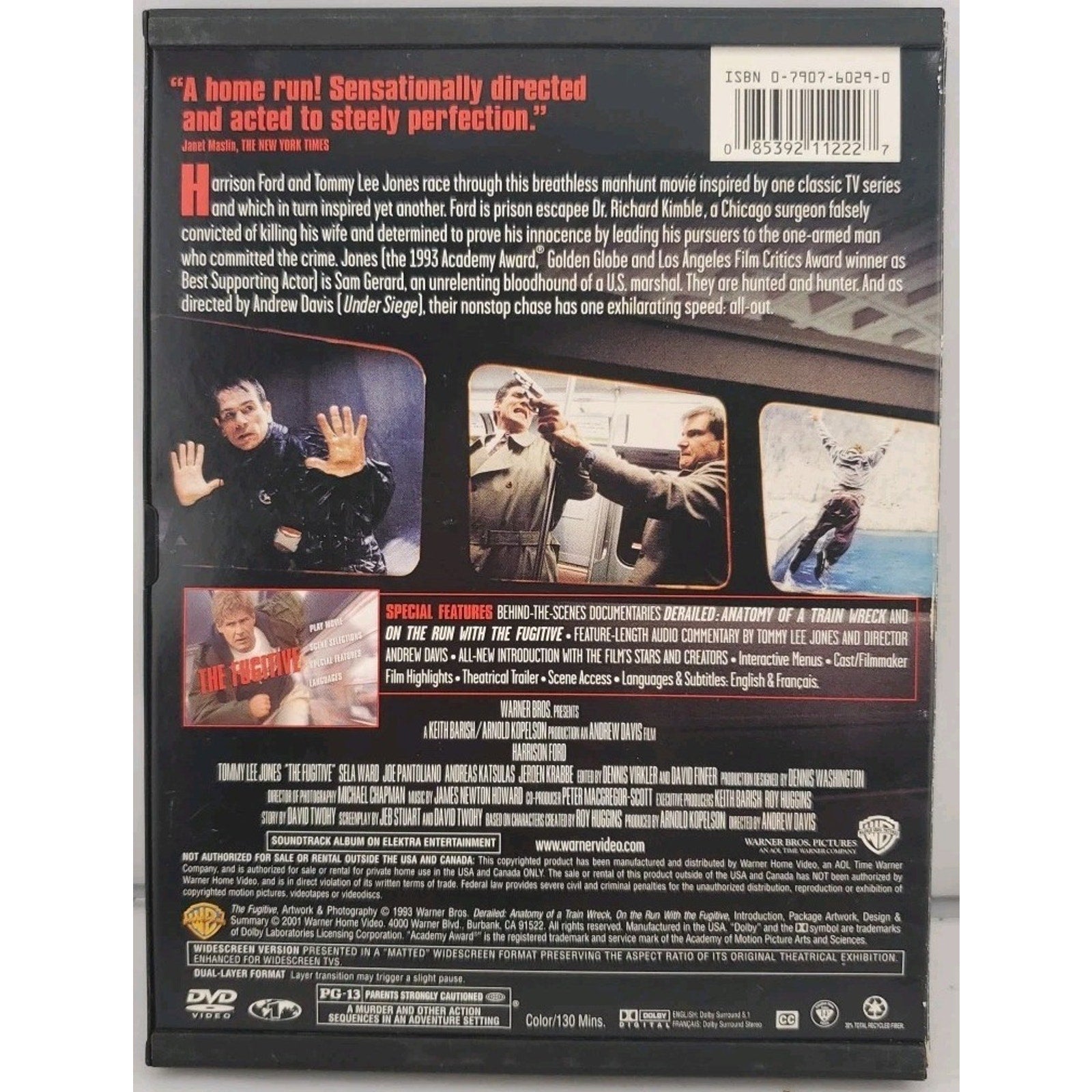 Fugitive (1993) (DVD, 1993)