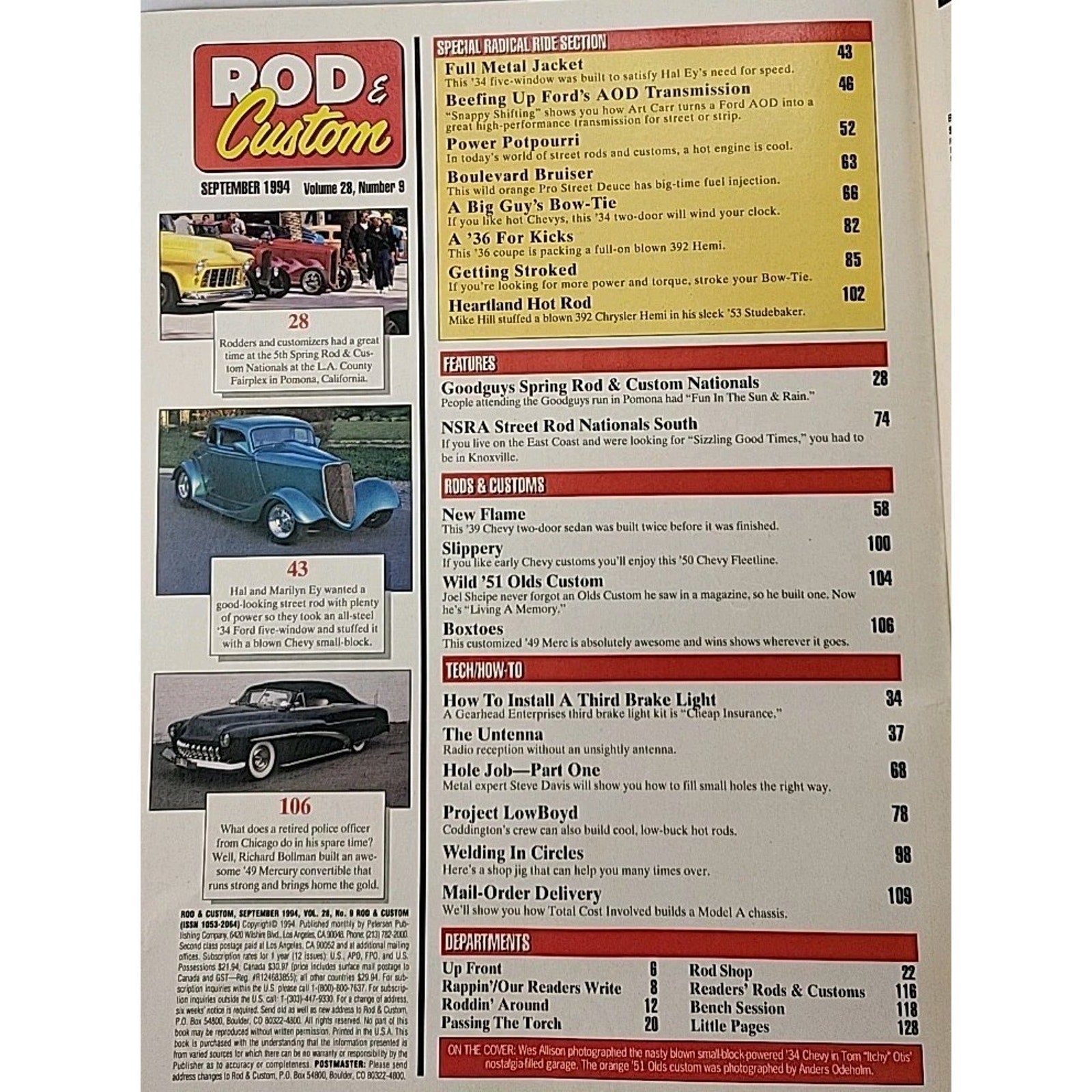 Rod & Custom Magazine - September 1994 - Volume 28 Number 9