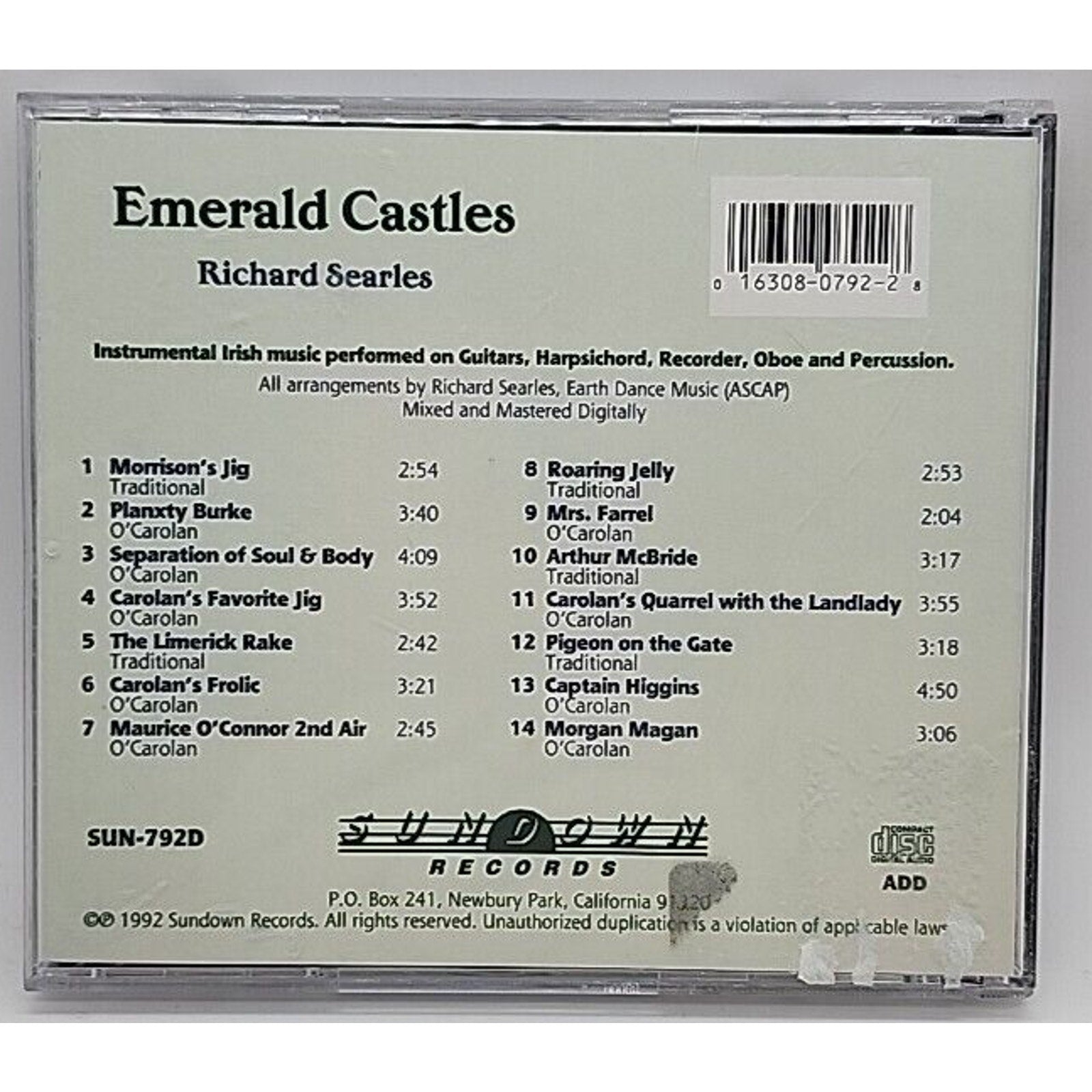 Emerald Castles by Richard Searles (CD, 1992, Sundown)