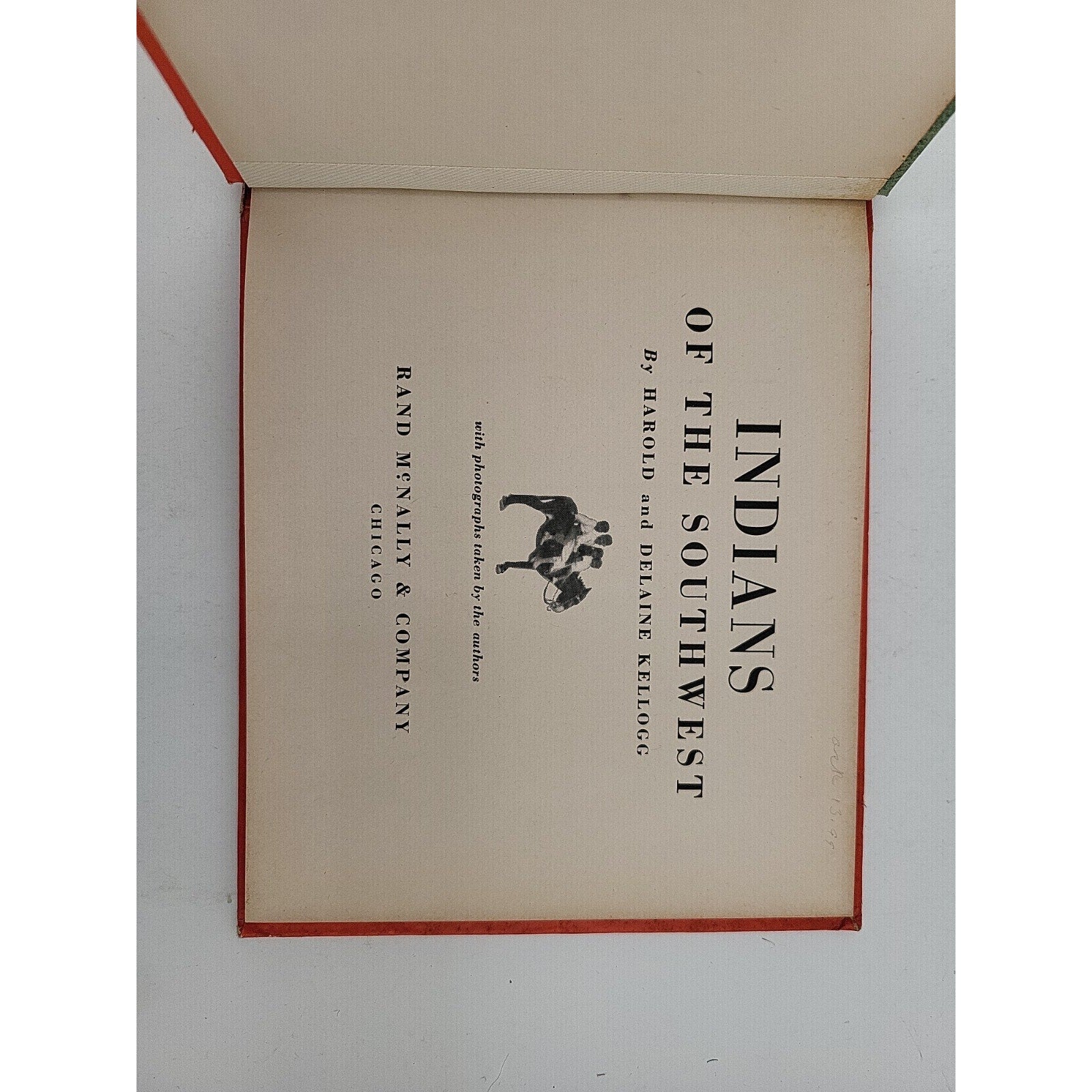 1936 Indians of the Southwest Rand McNally by Harold & Delaine Kellogg