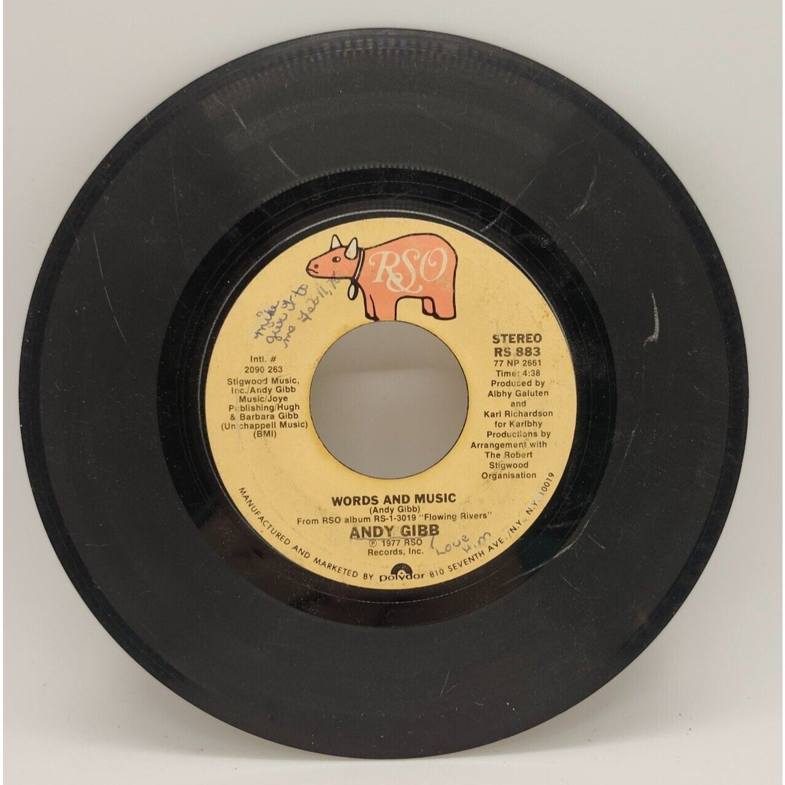 (Love Is) Thicker Than Water / Words and Music By Andy Gibb (Record) - RS 883