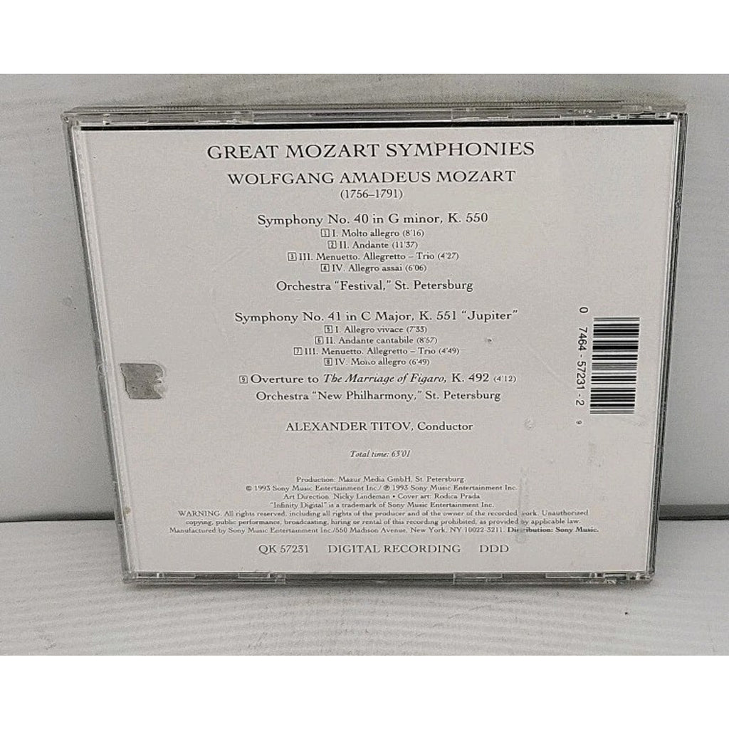 Great Symphonies 40 & 41 "Jupiter" by Classical Kids (CD, 1994)