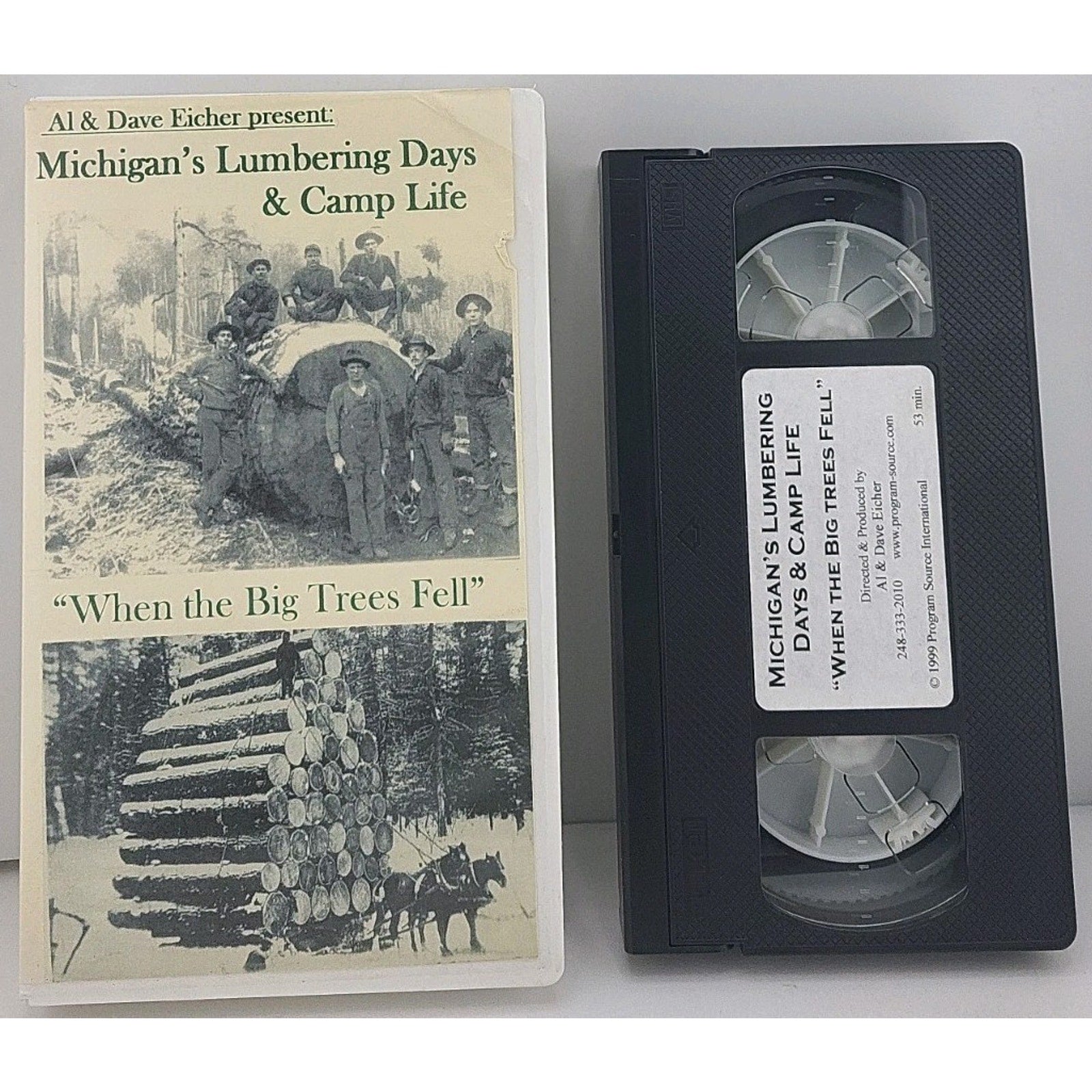 Michigan's Lumbering Days & Camp Life "When Big Trees Fell" (VHS 1999) Document