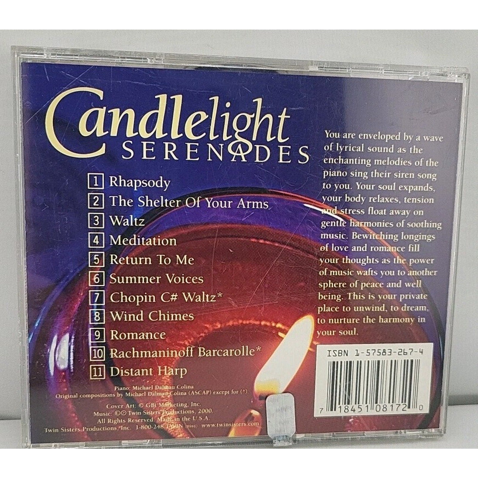 Candlelight Serenades - Audio CD By Michael Dalmar Colina