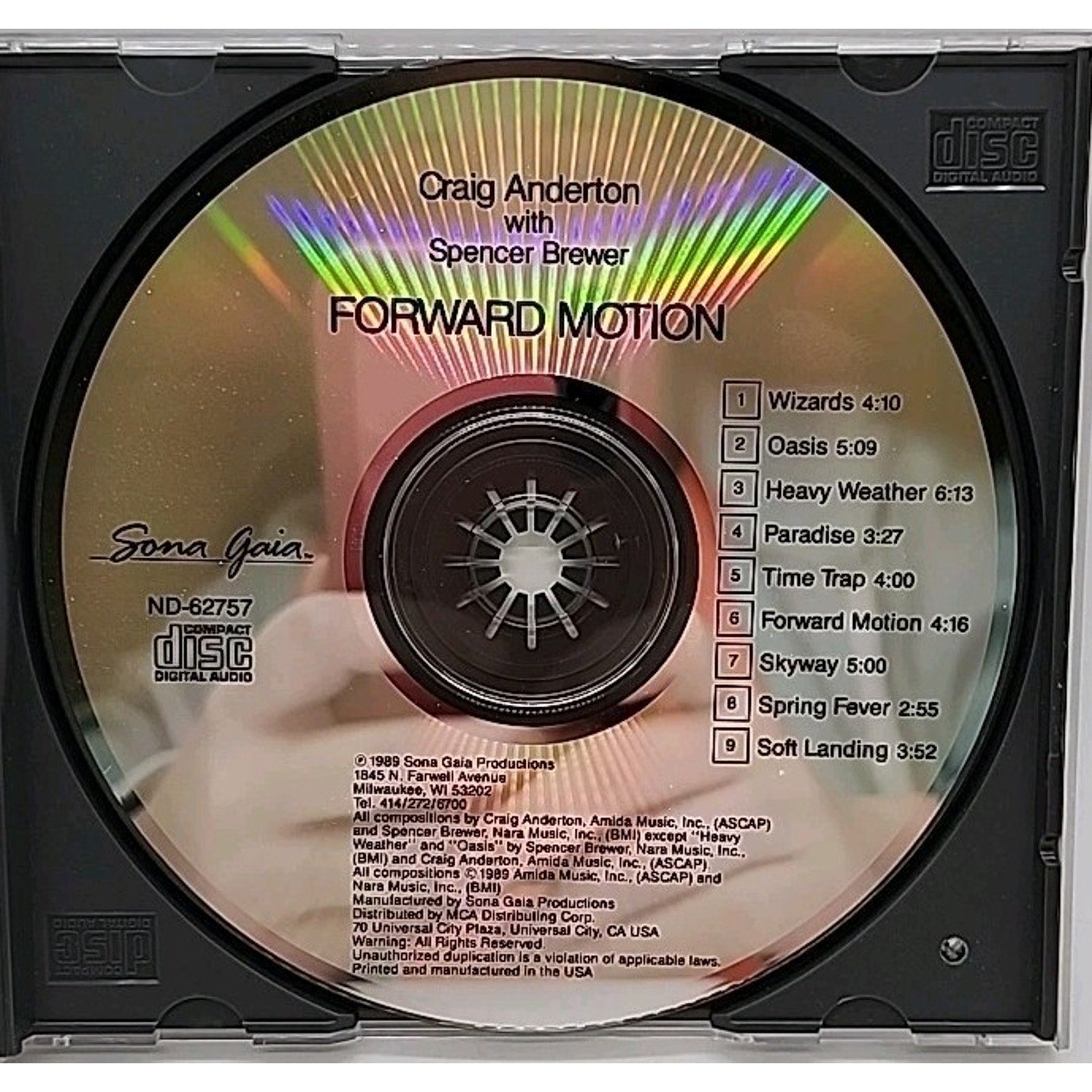 Forward Motion by Craig Anderton (CD, Sona Gaia)