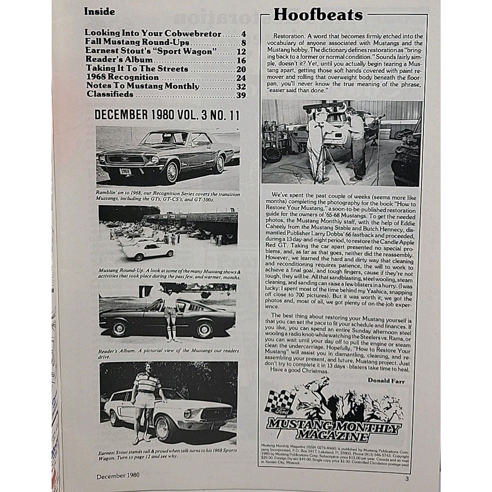 Mustang Monthly Magazine - December 1980 - Vol. 3 No. 11