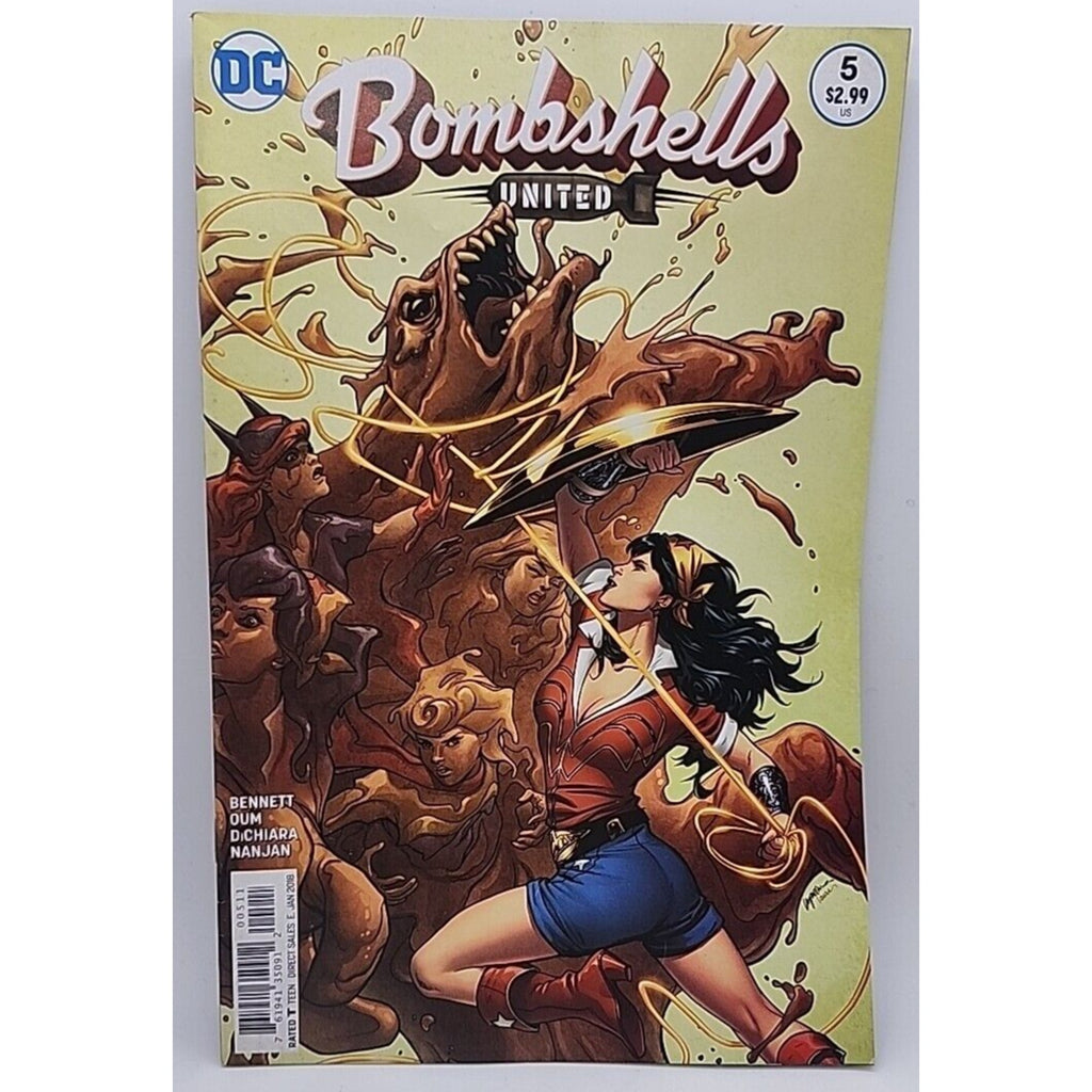 DC Comics Bombshells United #5 Iconic Wonder Woman Battle Cover 2017