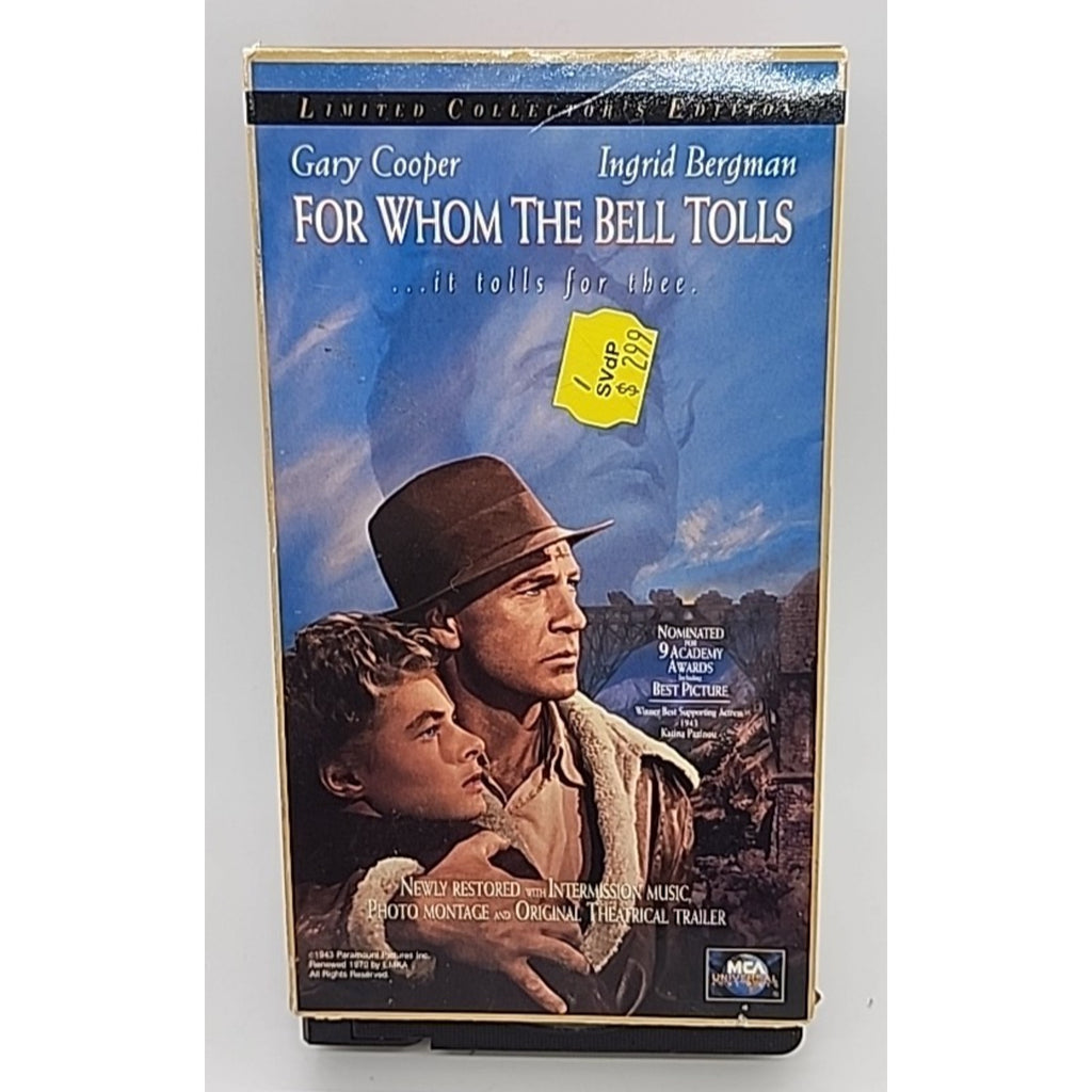 For Whom the Bell Tolls (VHS, 1995, 2-Tape Set)