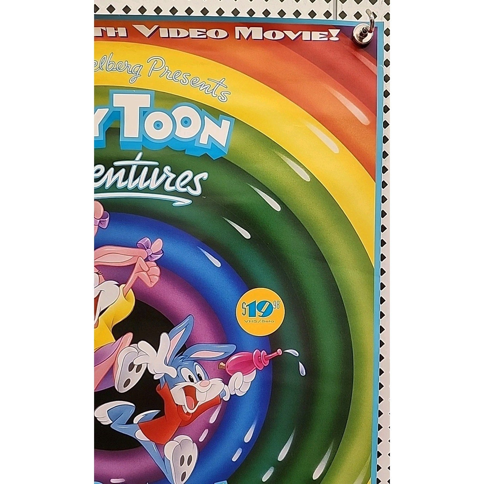 Tiny Toon Adventures How I Spent My Vacation VHS Promo Poster 24" x18"