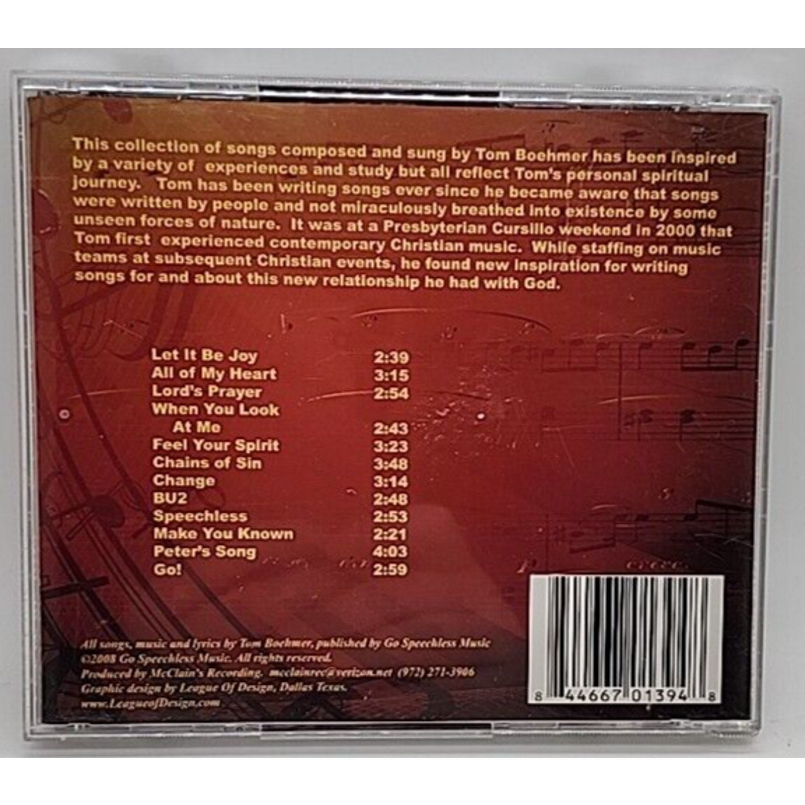Let It Be Joy by Tom Böhmer (CD, 2009)