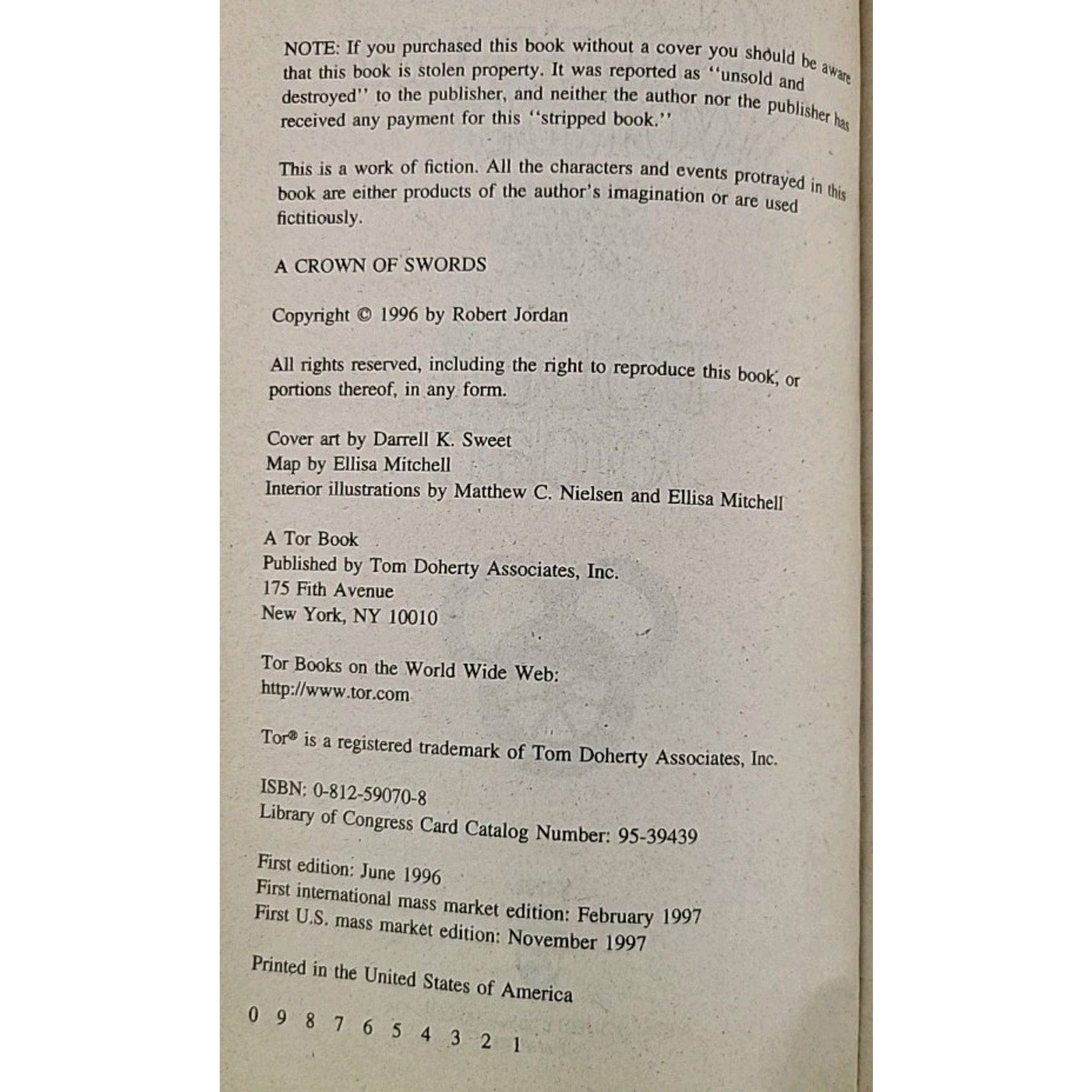 Crown of Swords : Book Seven of 'the Wheel of Time' by Robert Jordan (1997, Mass