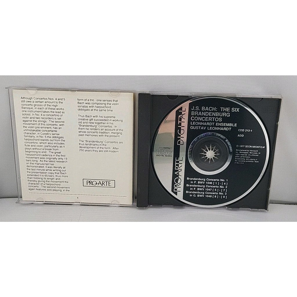 J.S. Bach Brandenburg Concertos Leonhardt Ensemble Gustav Leonhardt CD