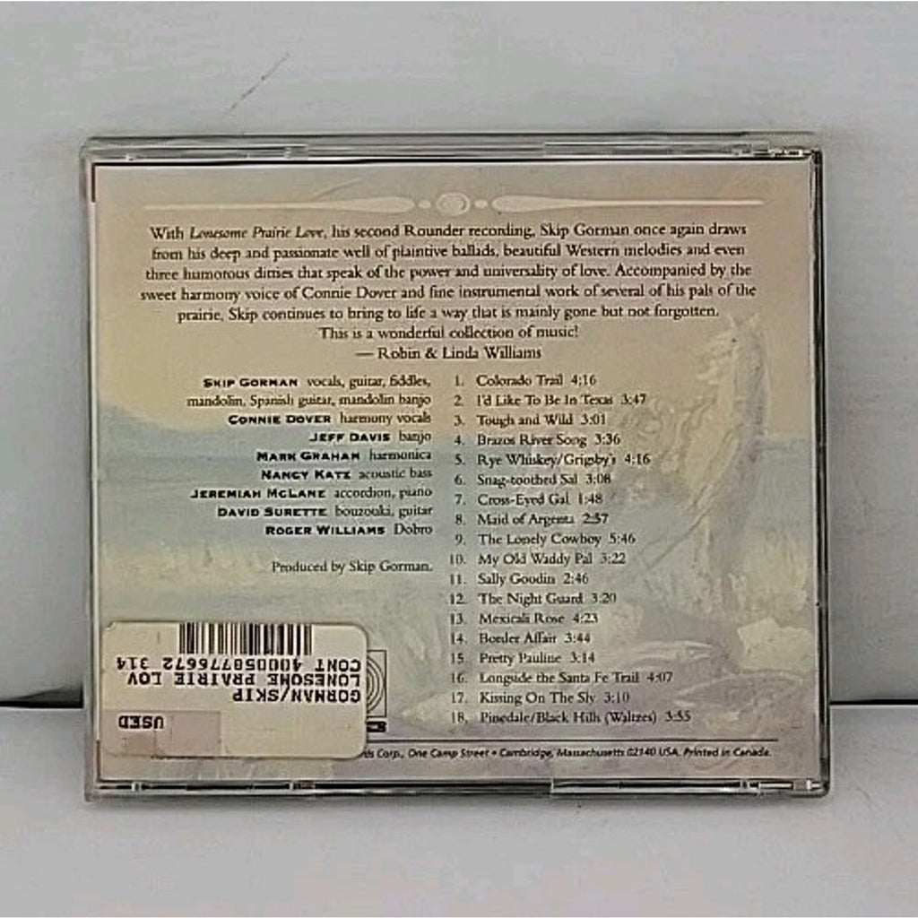 Lonesome Prairie Love by Skip Gorman (CD, Mar-1996, Rounder Select)