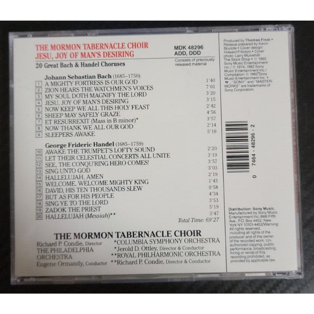 Jesu, Joy of Man's Desiring / Mormon Tabernacle Choir (CD)