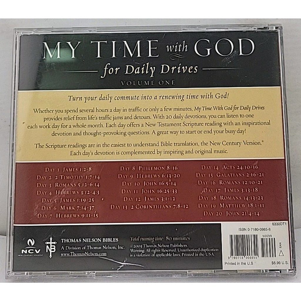 My Time With God for Daily Drives: 20 Personal Devotions CD