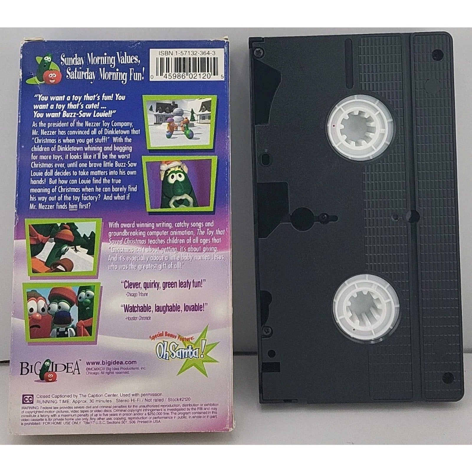 VeggieTales - The Toy That Saved Christmas (VHS, 1998)