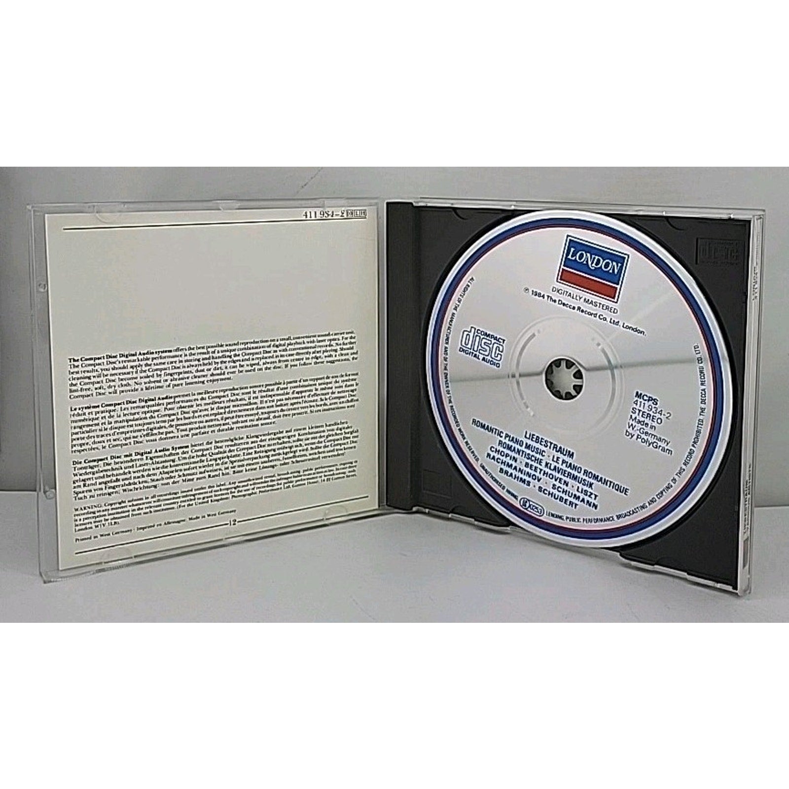 Liebestraum Romantic Piano Music [1984 CD] Chopin Beethoven Liszt