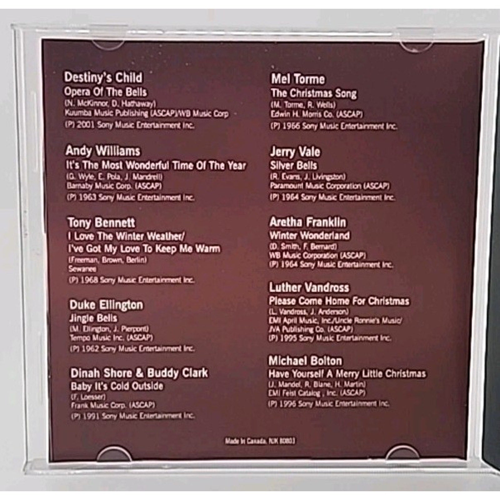 CD Making Spirits Bright Holiday Favorites Andy Williams Tony Bennett 2002 (CD)