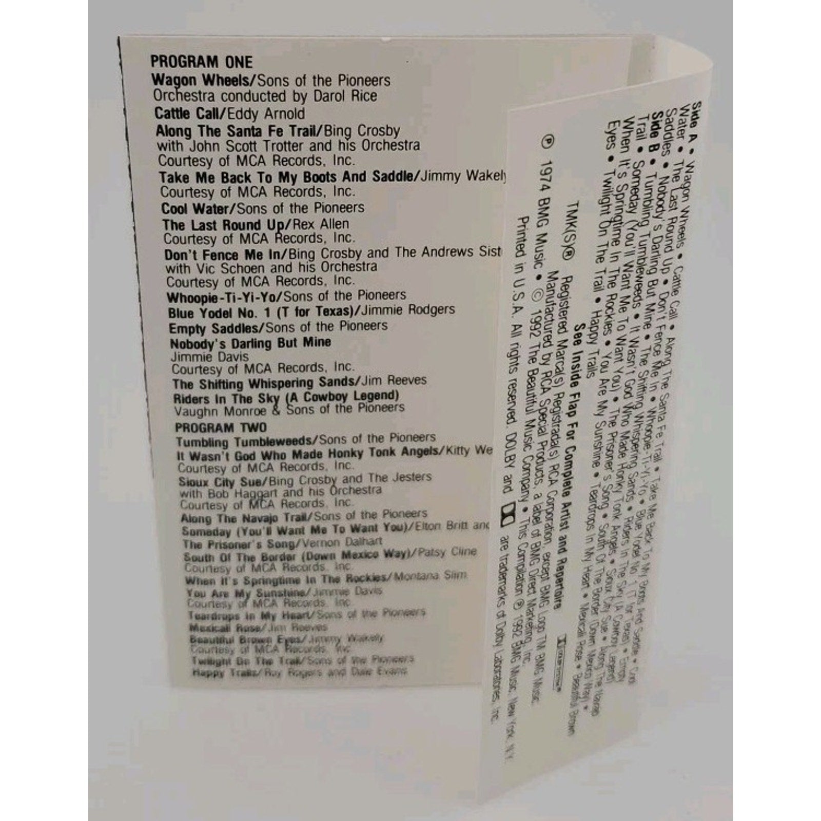 Wagon Wheels - Legendary Songs of the Old West - Cassette #2 - 50 Classics