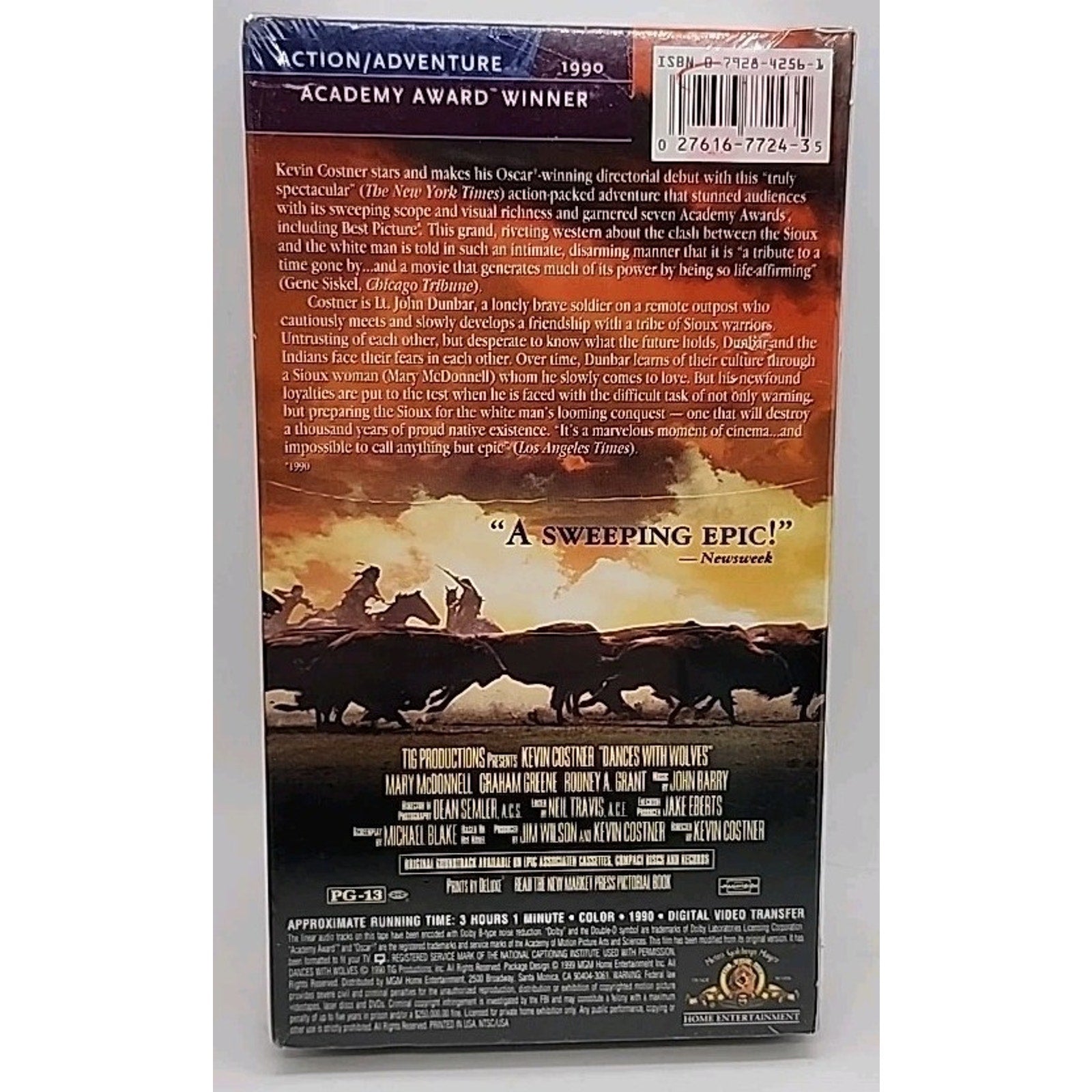 Dances with Wolves (VHS, 1999, Contemporary Classics) *Brand New*