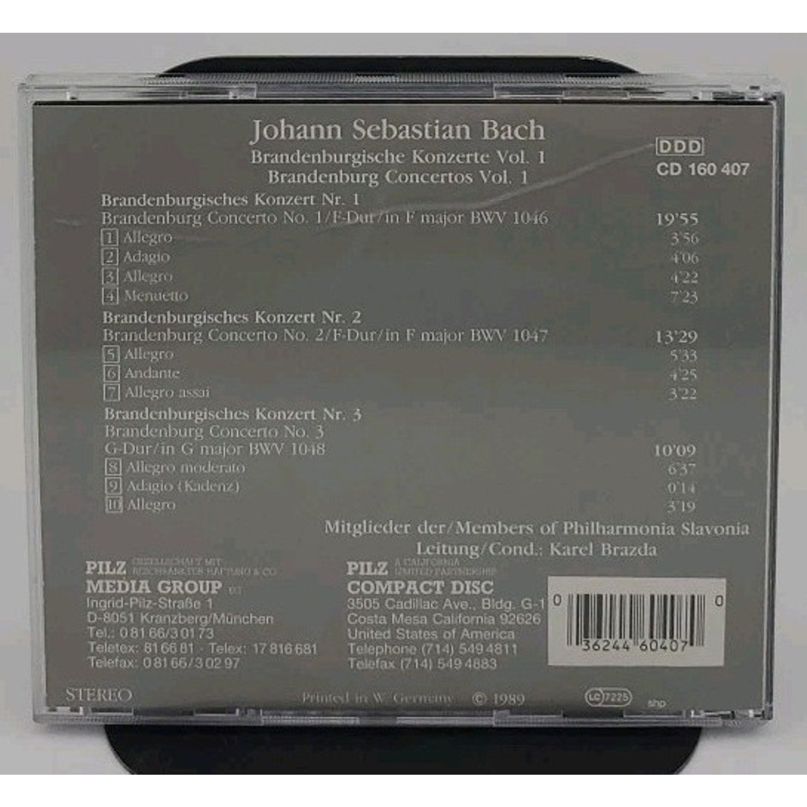 Vienna Master Series Johann Sebastian Bach Vol 1 CD