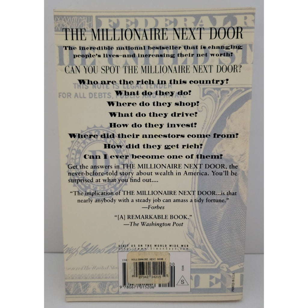Millionaire Next Door : The Surprising Secrets of America's Wealthy by...