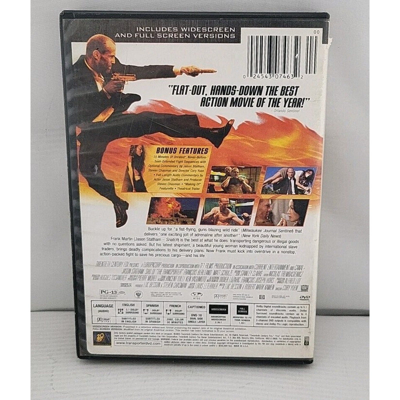 The Transporter (DVD, 2002)
