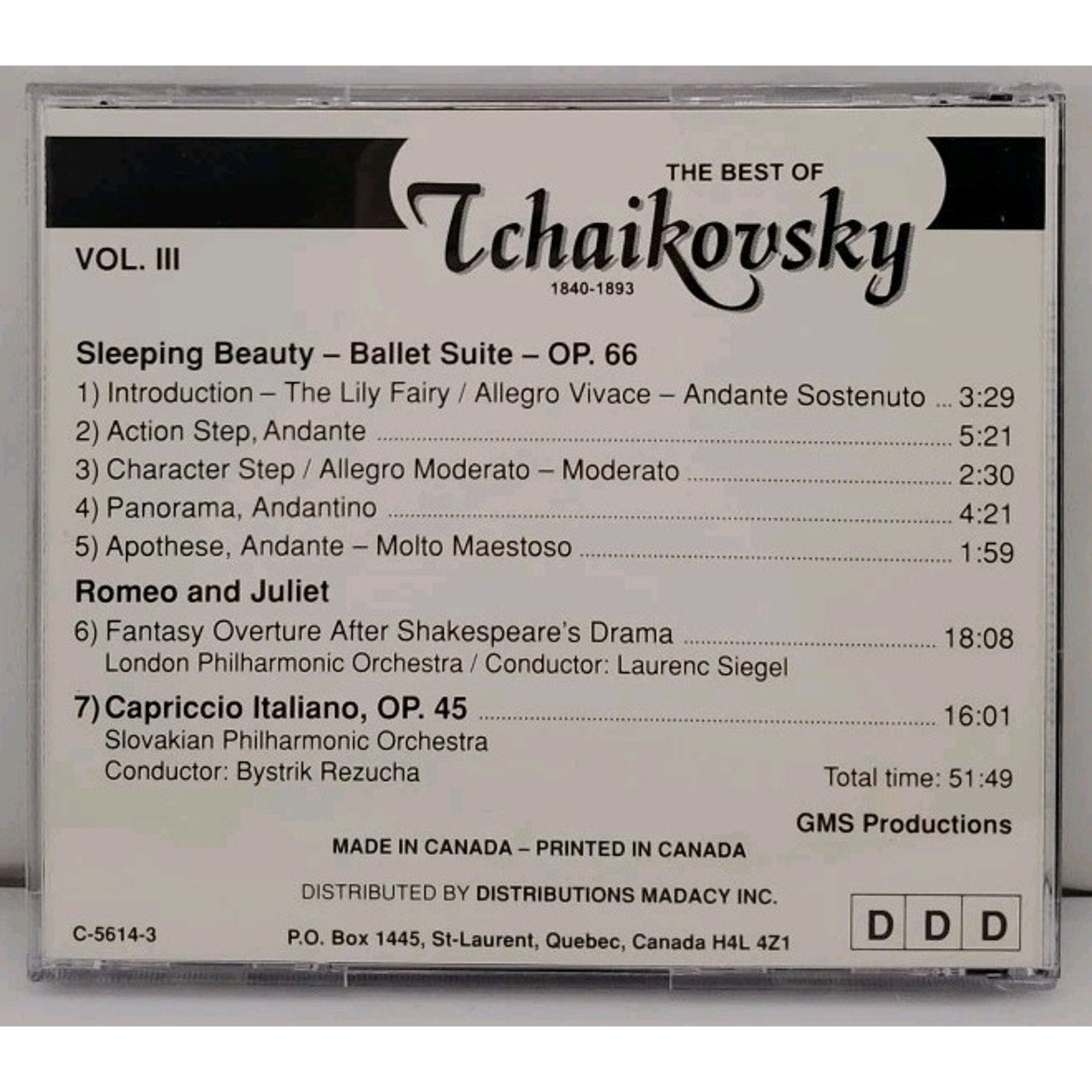 Tchaikovsky - The Best of Tchaikovsky Vol. 3 (CD, 1840-1893)