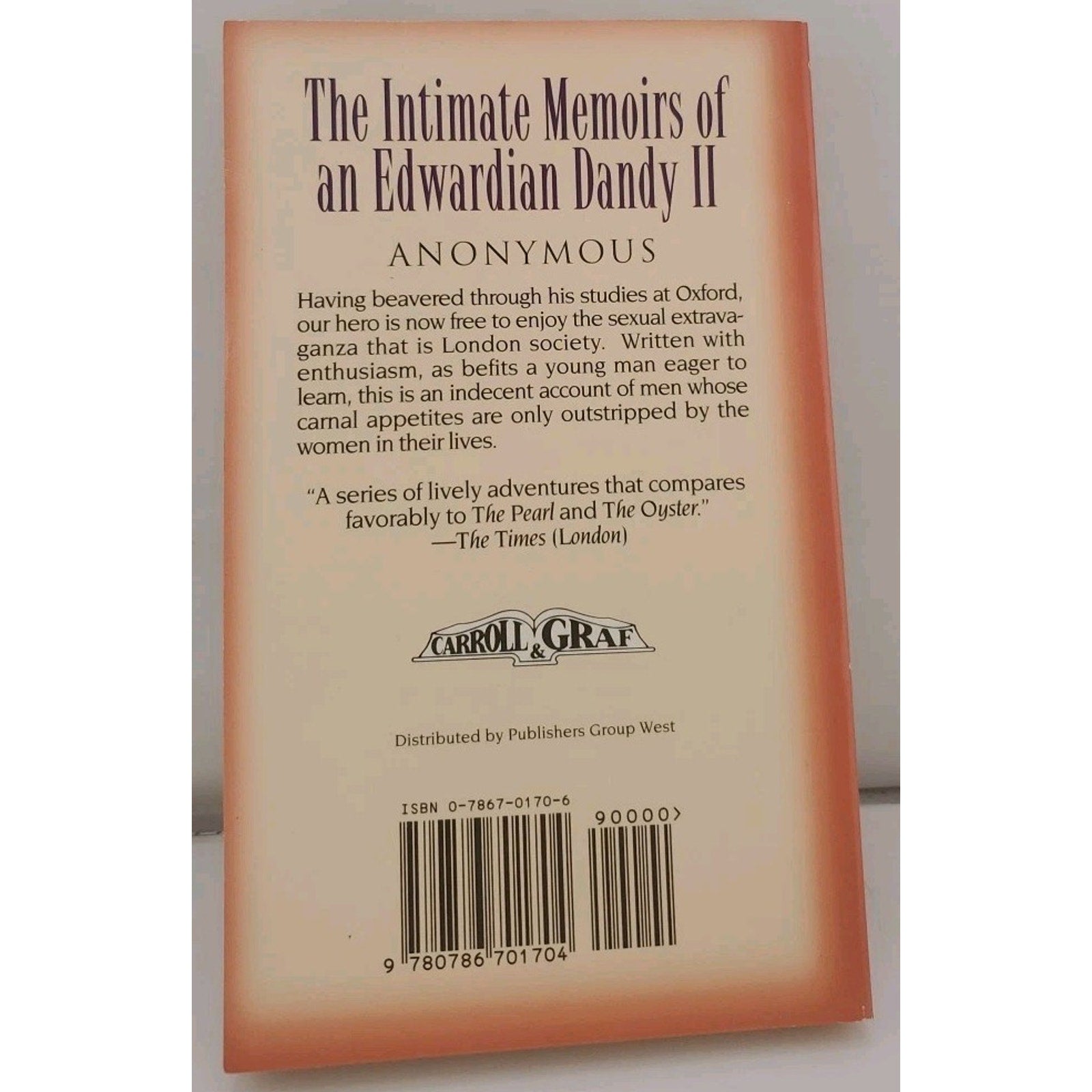 Intimate Memoirs of an Edwardian Dandy by James Jennings (1994, Mass Market)