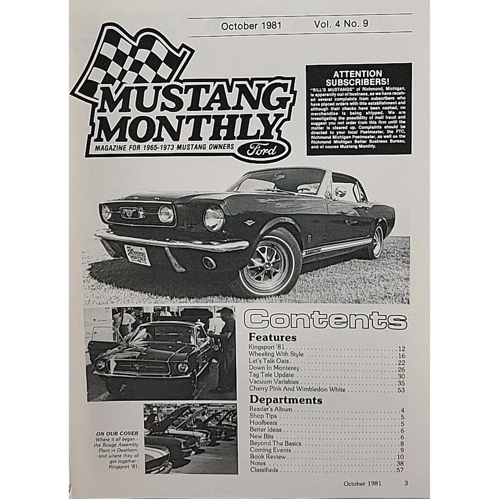Mustang Monthly Magazine - October 1981 - Vol. 4 No. 9