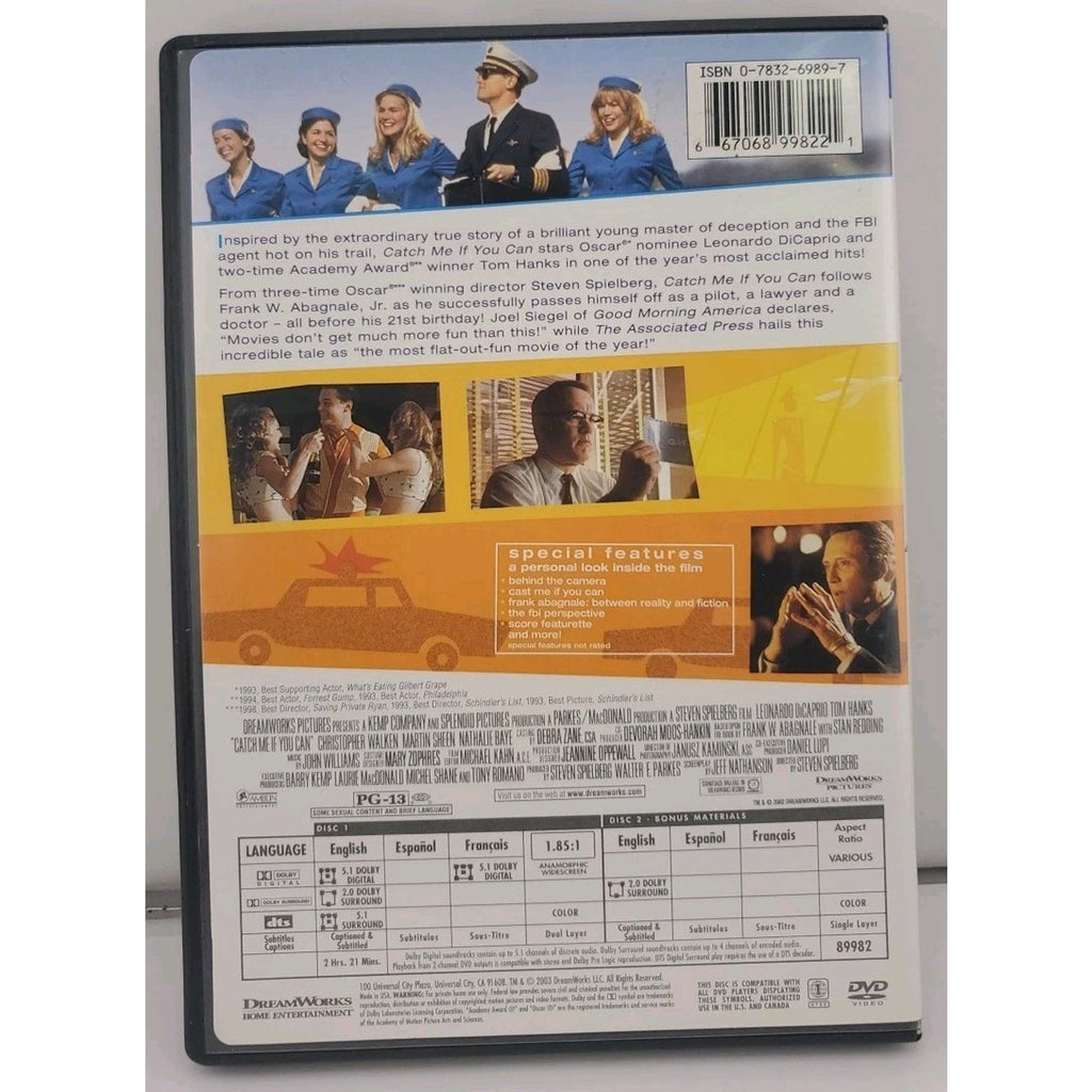Catch Me if You Can (Widescreen DVD, 2002)