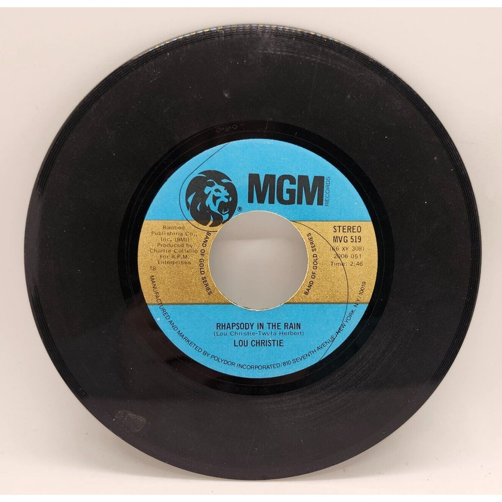Rhapsody in the Rain / Lightnin' Strikes by Lou Christie (Record) - MVG 519