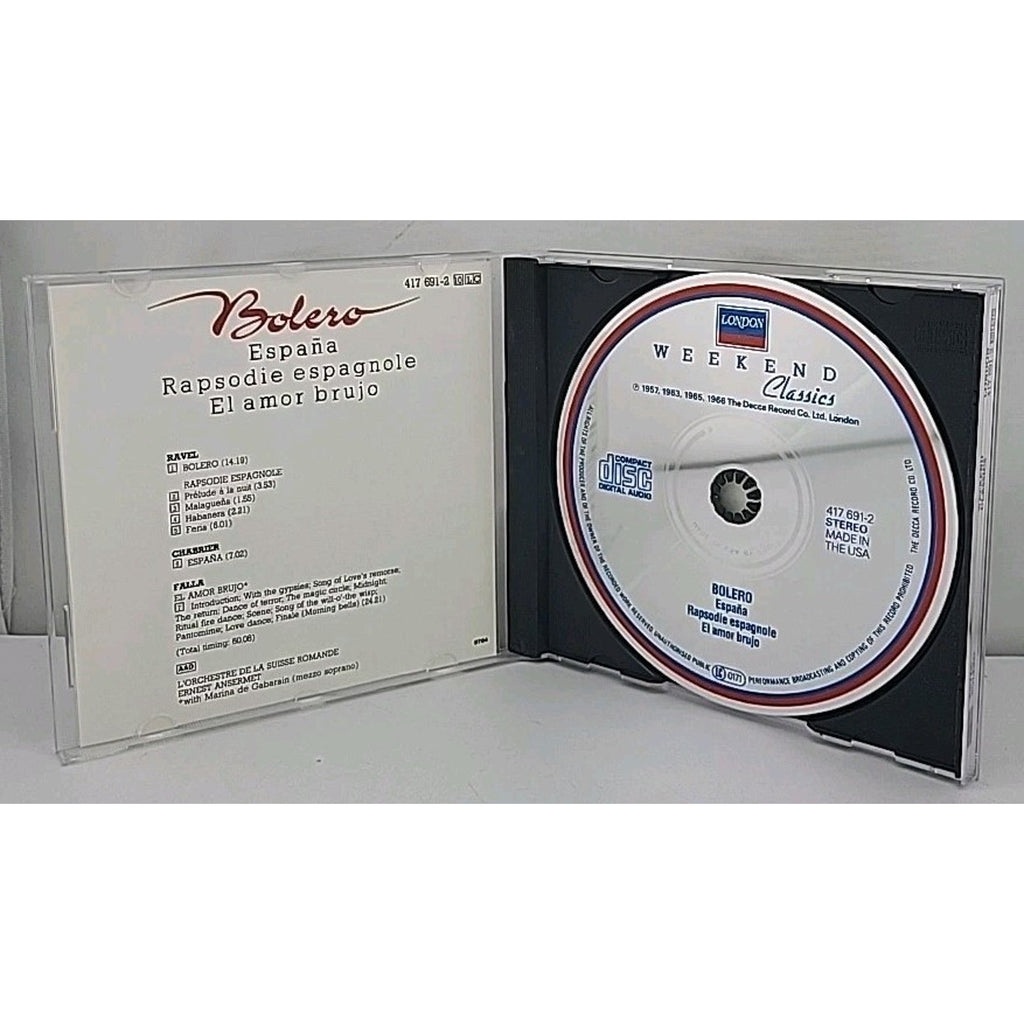 Rapsodie Espagnole / Bolero / El Amor Brujo - Music CD - Ansermet,Falla,Ravel -