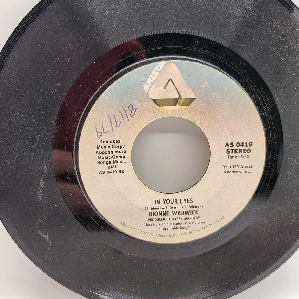 In Your Eyes / I'll Never Love This Way Again by Dionne Warwick (Record) -0419