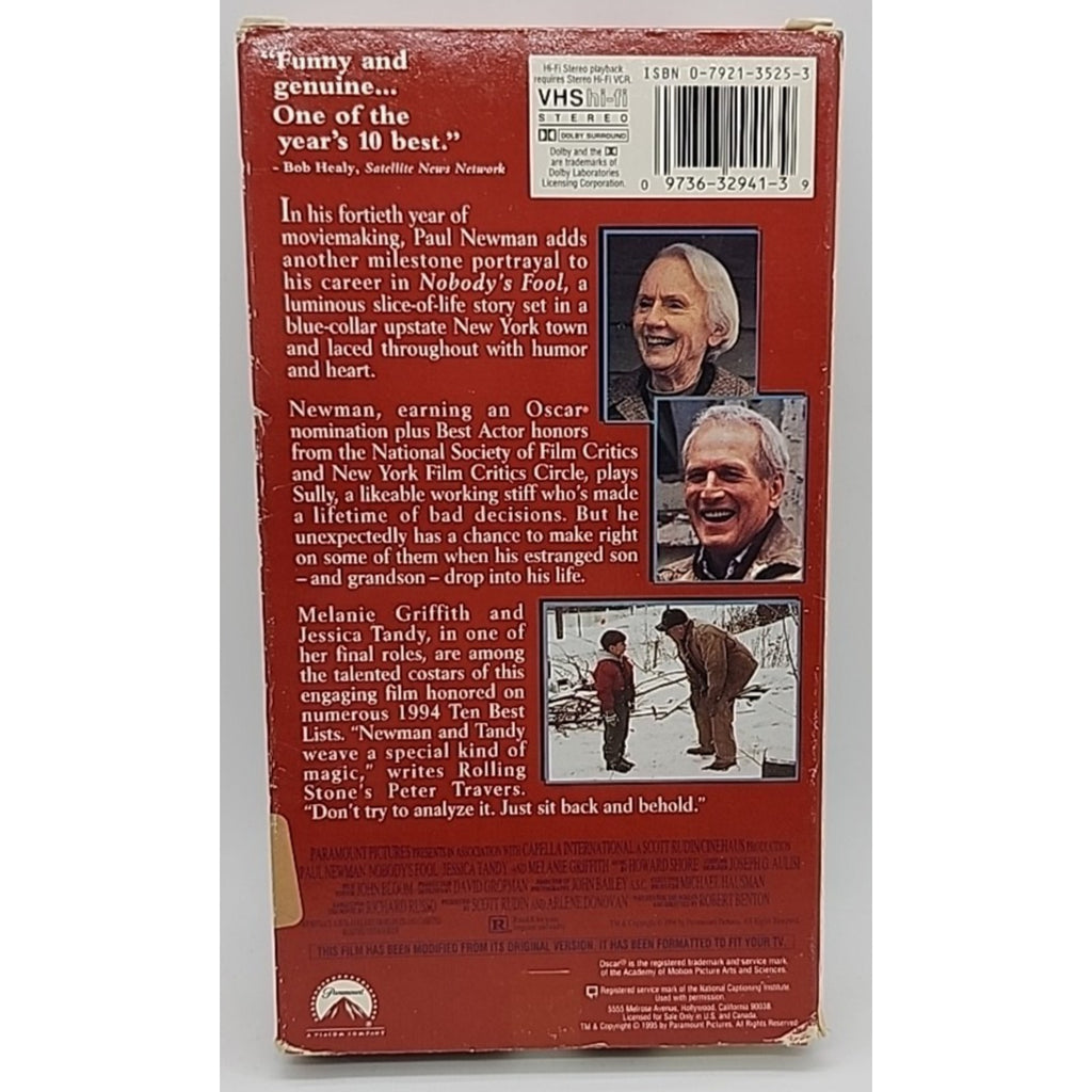 Nobodys Fool (VHS, 1996, Paramount Presentations)