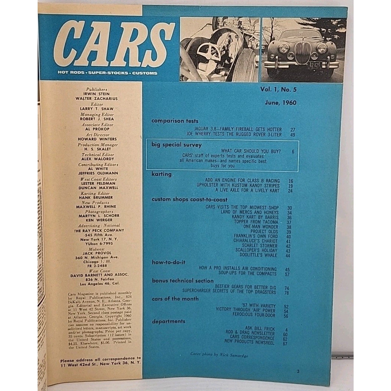 Cars - The Automotive Magazine - June 1960 - Vol. 1 No. 5