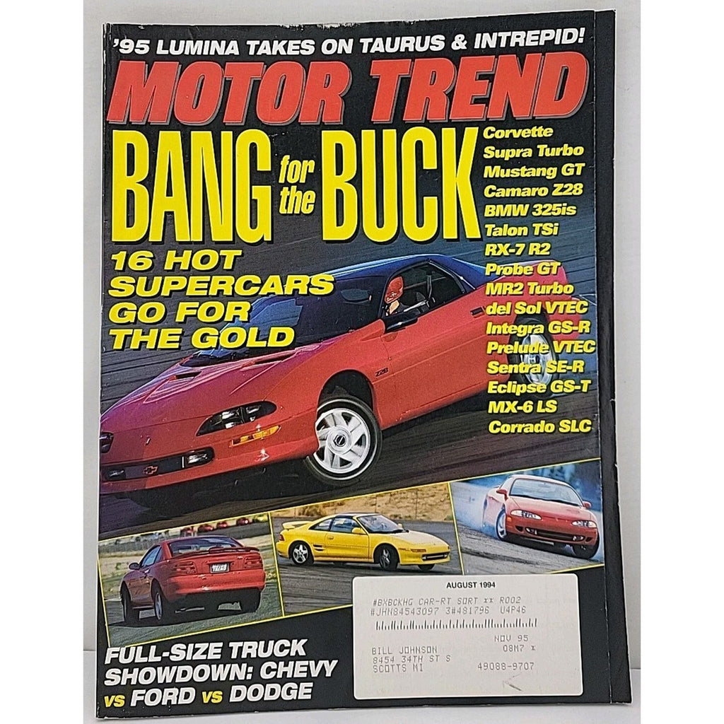 Motor Trend Magazine - August 1994 - Volume 46 Number 8