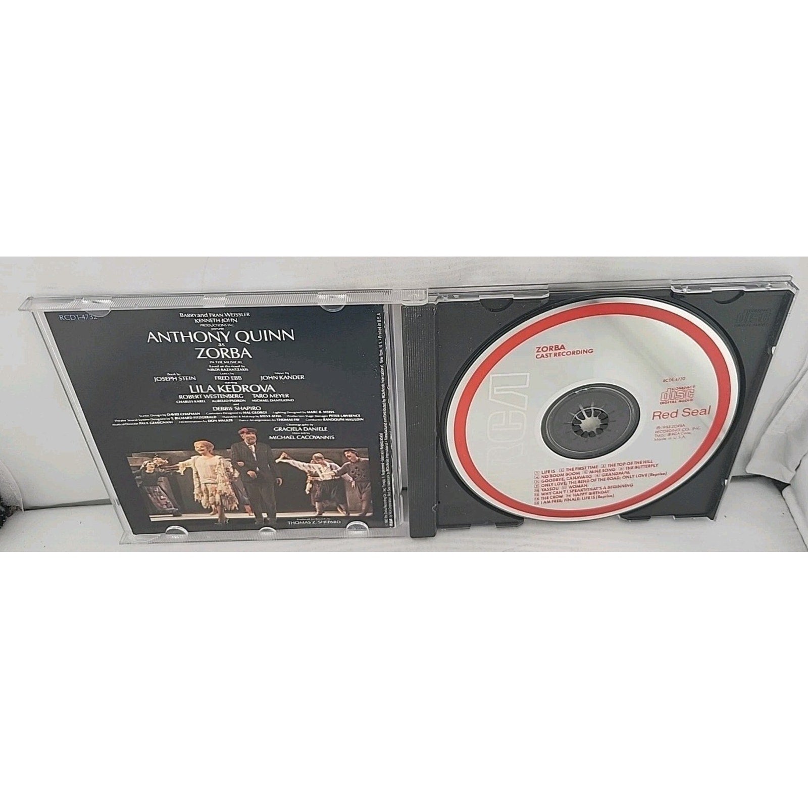 Zorba Musical Cast Album (CD, 1983, RCA) Anthony Quinn