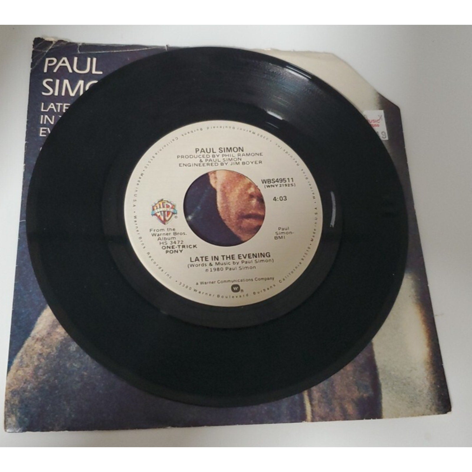 Late In The Evening by Paul Simon 45 RPM 7” Record