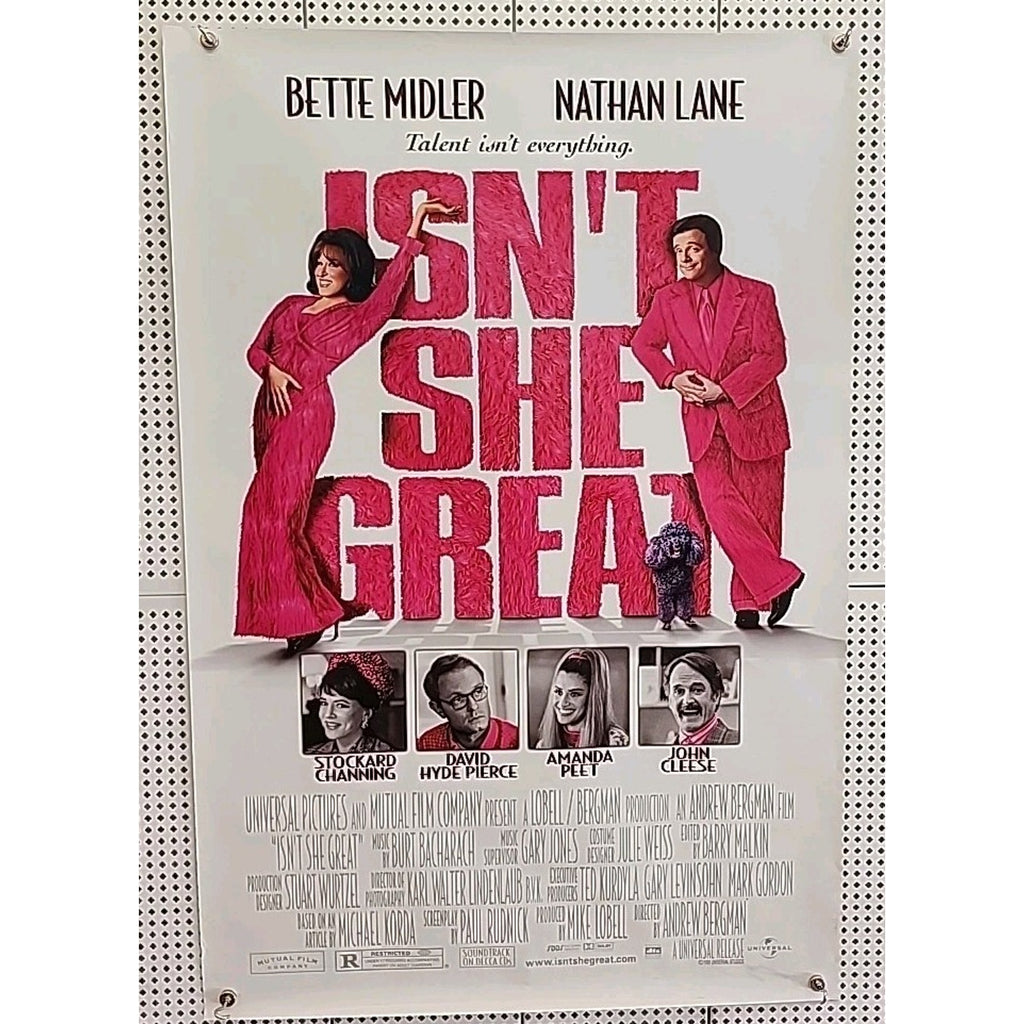 Isn't She Great Movie Poster 27x40 D/S Bette Middler Nathan Lane Amand Peet