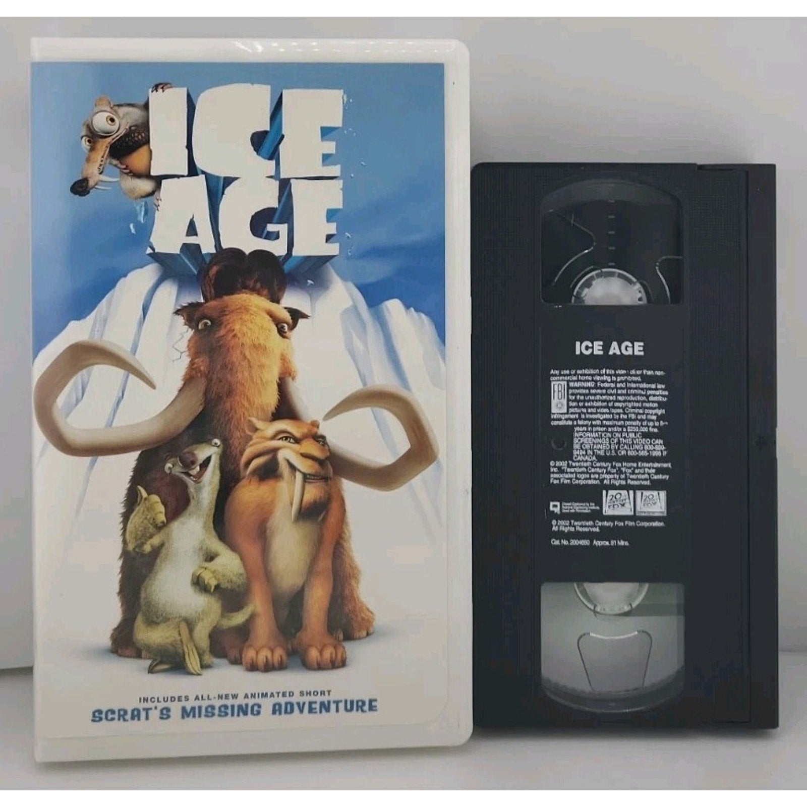 Ice Age (VHS, 2002, Includes Bonus Short "Scrats Mising Adventure")