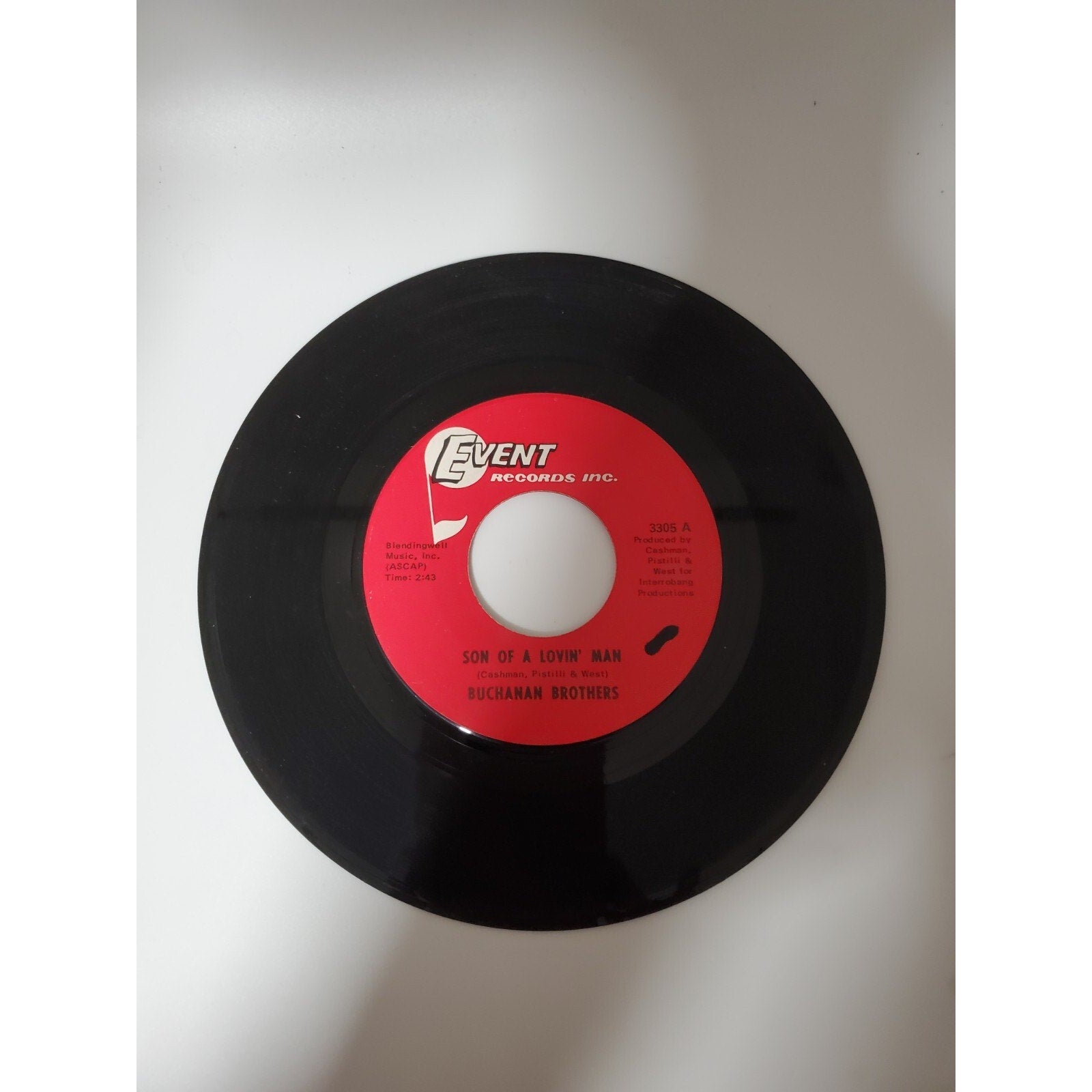 Buchanan Brothers - I'll Never Get Enough - 45RPM Record - Singles