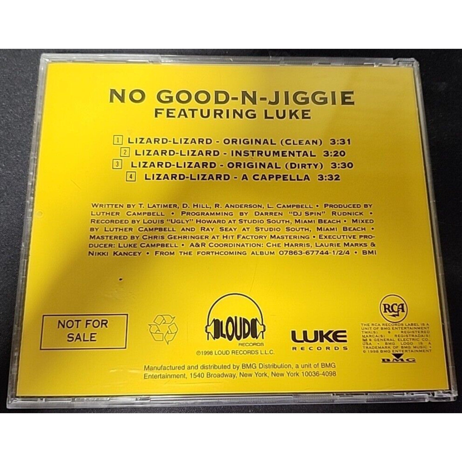 Lizard Lizard [PA] by No Good N Jiggie PROMO (CD, Feb-1999, Loud (USA))