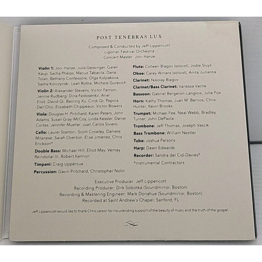 Post Tenebras Lux Jeff Lippencott (CD, 2017)