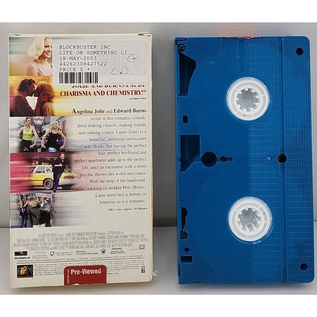 Life or Something Like It (VHS, 2002) Blue Case