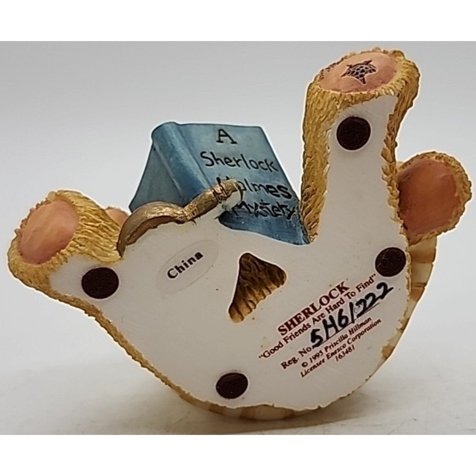 1995 Cherished Teddies Sherlock Good Friends Are Hard To Find #163481 Figurine