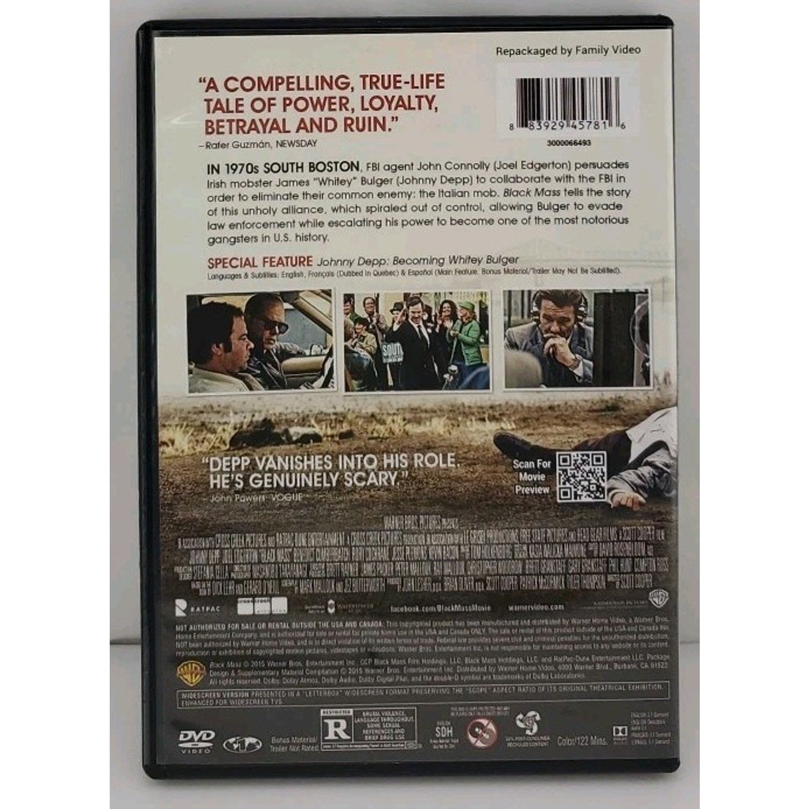 Black Mass (DVD, 2015)